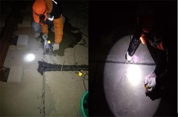 剔除縫內(nèi)雜物，清理伸縮縫